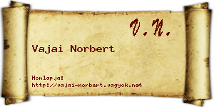 Vajai Norbert névjegykártya