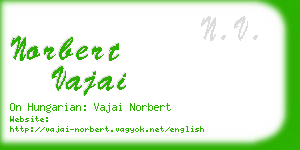 norbert vajai business card